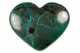Polished Malachite & Chrysocolla Heart - Peru #210989-1